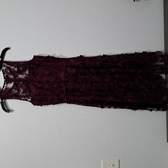 Alex Marie Madison 3D Floral Embroidered Mesh Sleeveless A-line Dress - Picture 9 of 12